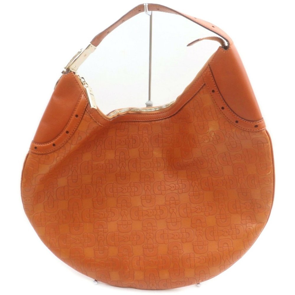 Auth Gucci Hand Bag Leather Brown #15760G12